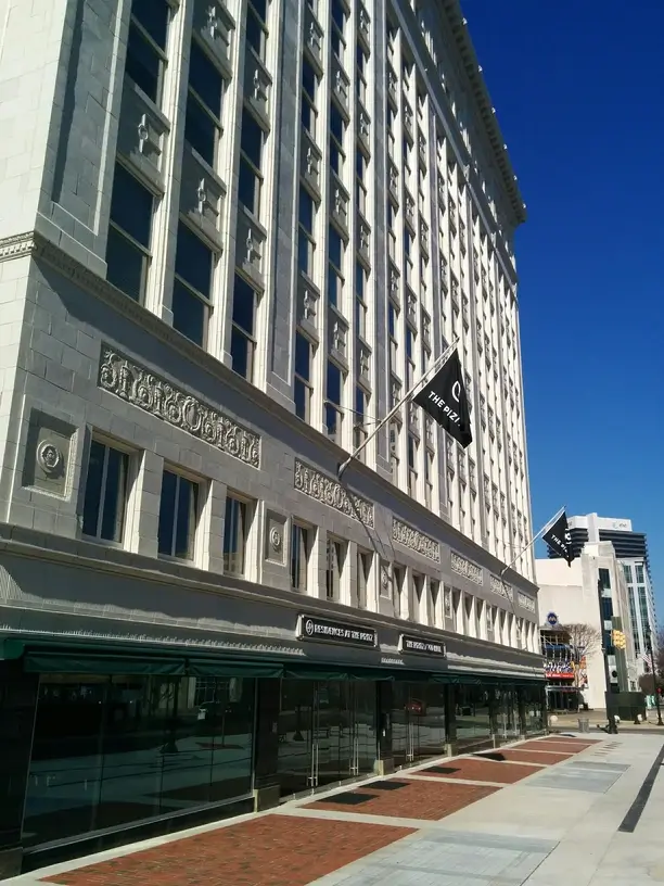 building in sunny street